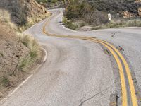 California Mountain Pass: S-Curve Road