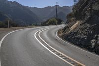 California Mountain Road Under Clear Skies: Connecting with Nature