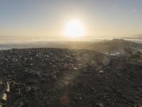 California Mountain Road: Dawn Light Illuminating the Landscape