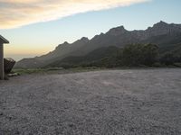 California Mountain Road at Dawn: A View of the Sky
