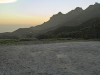 California Mountain Road at Dawn: A View of the Sky
