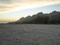 California Mountain Road at Dawn: A View of the Sky