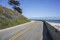 California Mountains: An Armco Barrier Under a Clear Sky