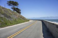 California Mountains: An Armco Barrier Under a Clear Sky