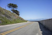 California Mountains: An Armco Barrier Under a Clear Sky