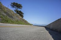 California Mountains: An Armco Barrier Under a Clear Sky