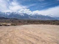 California's Mountainous Landscape: Dirt Roads and Clear Skies
