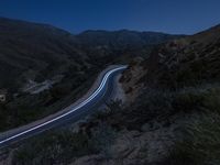 California Night Landscape: A View of the Mountain Range