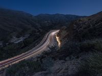 California Night Landscape: A View of the Mountain Range