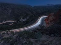 California Night Landscape: A View of the Mountain Range