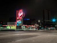 California Night: Street Light in Motion Blur