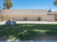 Residential House in California: Grass Driveway and Clear Sky