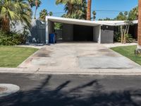California Residential Houses on Straight Road