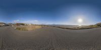 this is the 360 - panoramic image of what appears to be a residential neighborhood