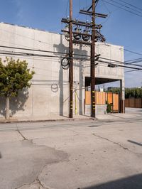 California Residential Road: Concrete Walls and Asphalt