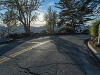 California Residential Road: A Day with Clear Skies