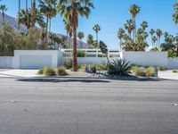 California Road and Architecture under a Clear Sky
