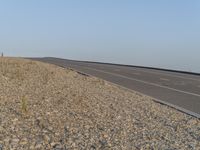 California Road: Asphalt Against a Clear Sky