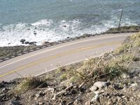 California Road: Coastal Landscape and Mountains