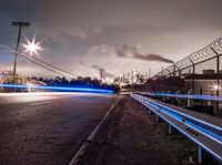 California Road at Dawn: Illuminated by Artificial Light