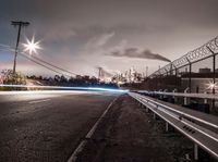 California Road at Dawn: Illuminated by Artificial Light