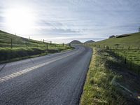 California Road Landscape in Low Light