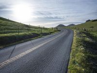 California Road Landscape in Low Light