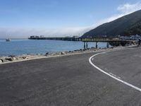 California Road Through Mountains Overlooking the Ocean 002