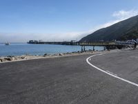 California Road Through Mountains to the Ocean