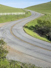 California Rural Road Through Green Fields 002