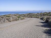 California Scenic Road: Low Headlands Over Ocean 001