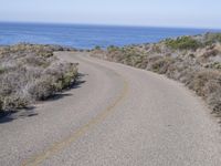 California Scenic Road through Low Headlands by the Ocean