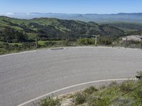 Scenic Road in California: Mountain View and Clear Sky