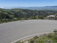 Scenic Road in California: Mountain View and Clear Sky