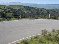 Scenic Road in California: Mountain View and Clear Sky