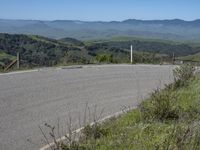 Scenic Road in California: Mountain View and Clear Sky