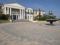 California Suburban Villa with Cobblestone Walkway 002