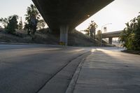 California Urban Design: Asphalt Road and Concrete Bridge