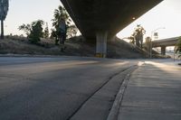 California Urban Design: Asphalt Road and Concrete Bridge