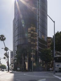 California Urban Design: Street Light Shadow in the City