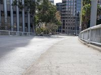 California Urban Infrastructure: Asphalt Road and Modern Architecture