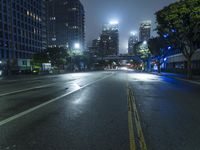 California Urban Metropolis: A Foggy Night Scene