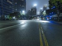 California Urban Metropolis: A Foggy Night Scene