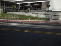 California Urban Road: Asphalt and Buildings