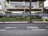 California Urban Road with Modern Building