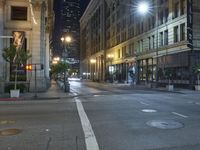 California Urban Road at Night: Lights and Cityscape