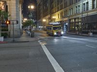 California Urban Road at Night: Lights and Cityscape