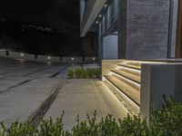 California Urban Villa at Night: Concrete Building 001