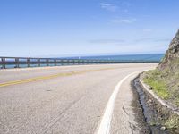 Coastal Road in California, USA: A Tranquil Ride Under a Clear Sky