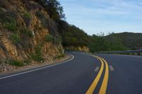 California USA Dawn: A Scenic Mountain Road